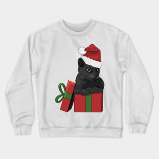 Crochet Christmas Kitty Crewneck Sweatshirt